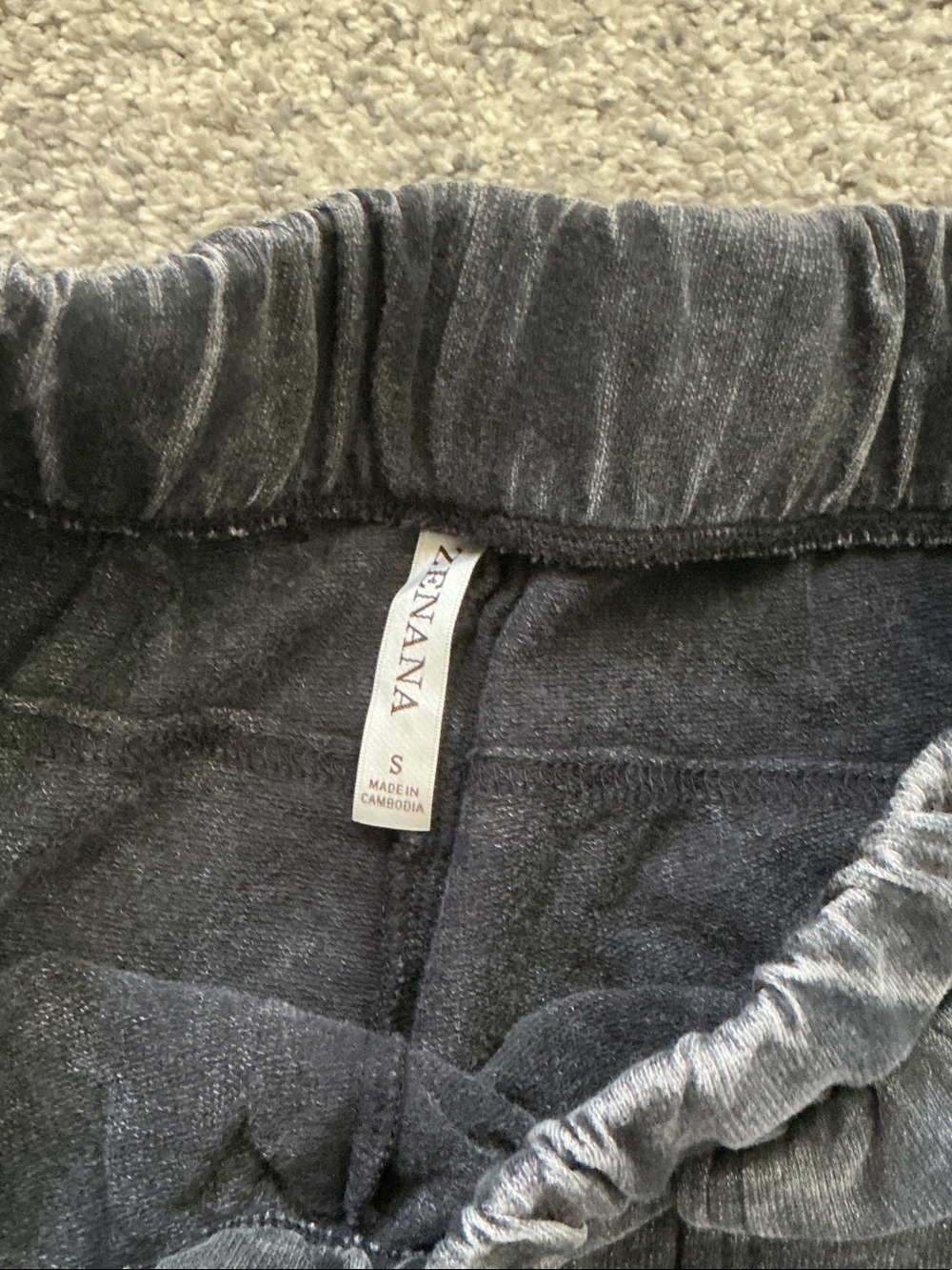 New Zenana Outfitters Kick Flare Wide Leg Pants ~ Washed Charcoal Black - Picture 5 of 10